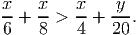 x-+ x->  x-+ -y-.
6   8    4   20
     