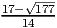 17--√177
  14