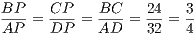 BP-- CP-- BC-- 24 3
AP = DP = AD = 32 = 4